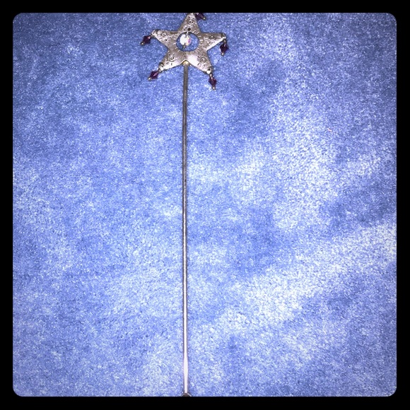 WAND, new: METAL CRYSTAL STAR WAND, Sturdy, star wand magic princess wand - Picture 1 of 4